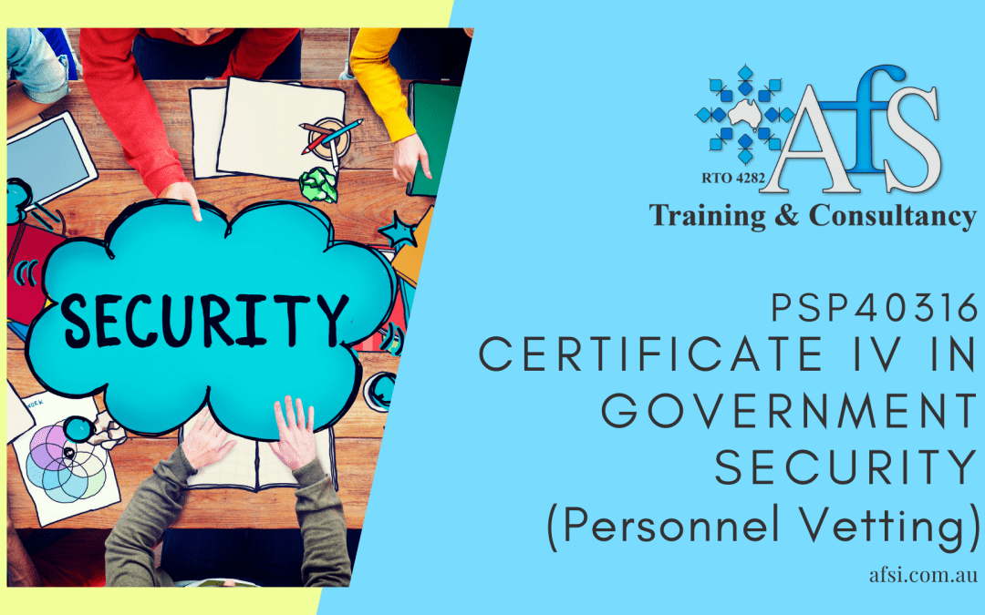 Certificate Iv in Government Security Personnel Vetting